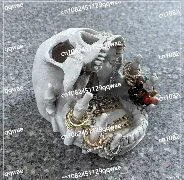 

Креативная подставка для украшений в виде черепа, декоративные изделия из смолы в форме черепа, креативные товары для украшения дома