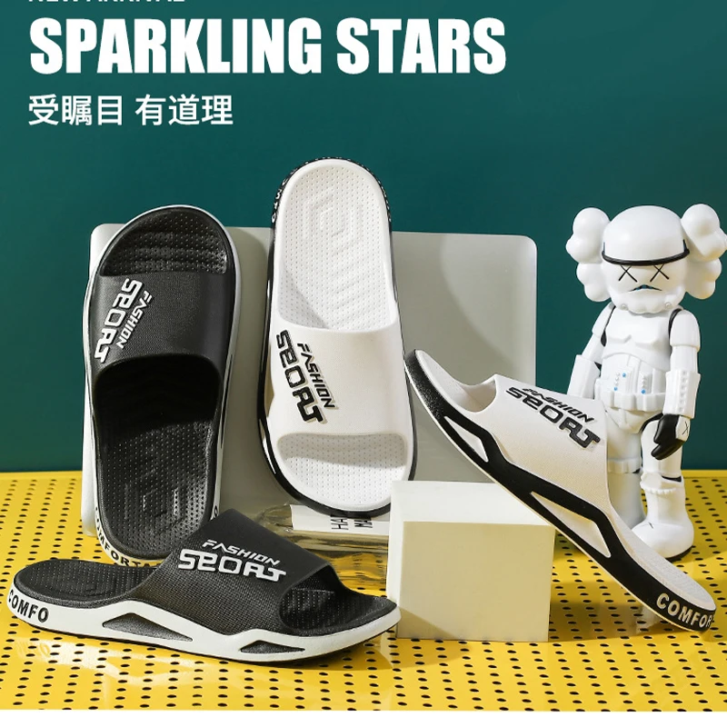 Men's Slippers Summer Can Be Worn Outside, Fashion Bathroom, Bathroom, Non-slip Family, Indoor Home And Men's Family Sandals