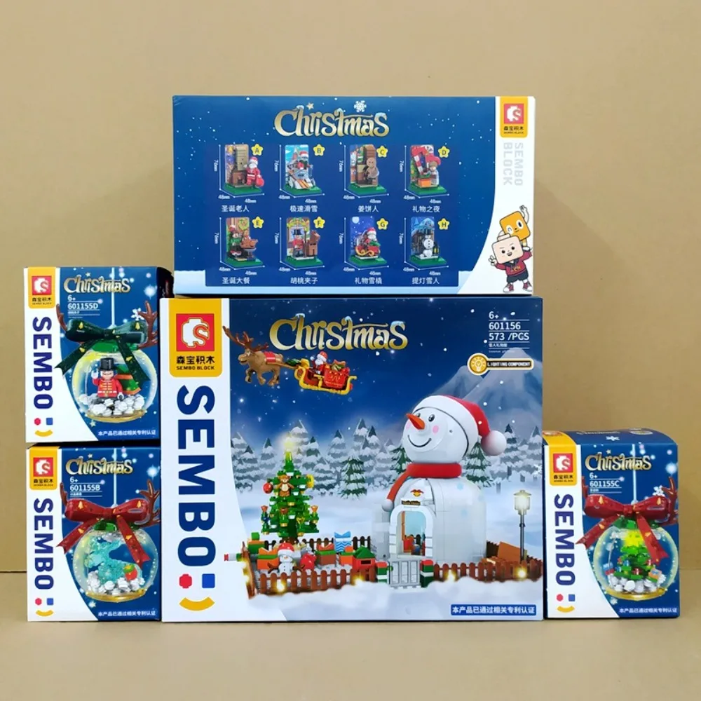 Puzzle Montage Bausteine Exquisite Weihnachten Schneemann Haus Kristall Ball Lustige Weihnachtsbaum DIY Kinder Weihnachtsgeschenk