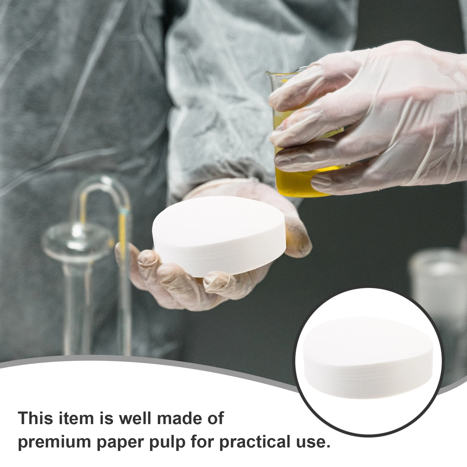 

100 pcs Paper Medium Flow Rate Chemistry Lab Qualitative Filter Paper Discs Science Equipment Experiment Filters
