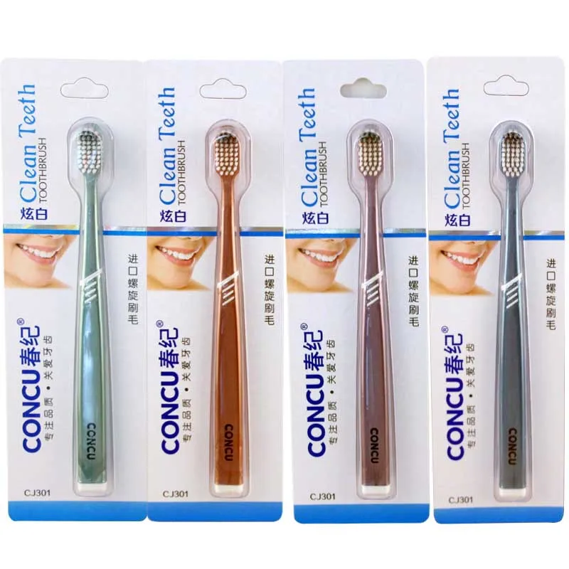 New single pack household soft bristle adult toothbrush fine silk cleaning toothbrush