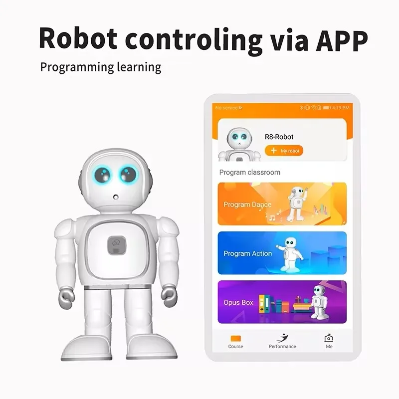 2026 New Kids AI Accompany Robot English Learning Helper Programmable Voice Interactive WiFi Dance Gift