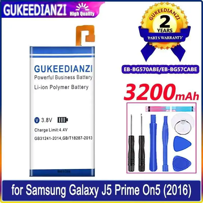 

Mobile Phone Battery EB-BG570ABE EB-BG57CABE 3200Mah For Samsung Galaxy J5 Prime On5 2016 G570F G570Y M G5700 G5510 G5520 G570M