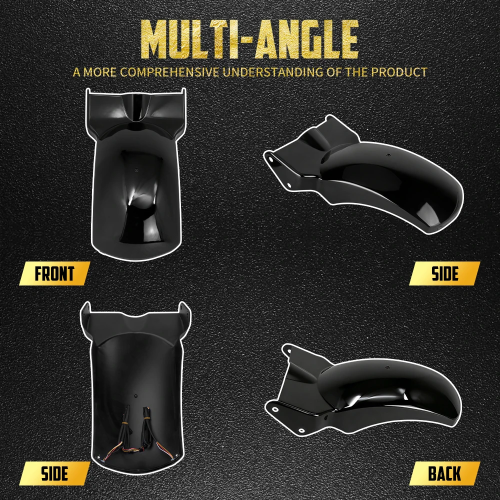 Motorcycle Rear Fender Mudguard Cover With LED Turn Signal Brake Light For Harley Softail Street Bob Low Rider Slim Deluxe 18-25