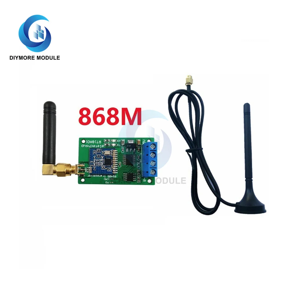 DC 5V RS485 Transceiver Wireless Repeater 485 Master Slave Control 433MHz 868MHz FSK Uhf Module