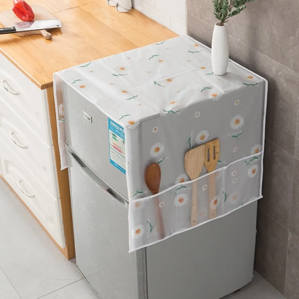 

Waterproof Cloth Refrigerator Cover Oil Proof Single Door Refrigerator Storage Bag Double Door Waterproof Cover Kitchen