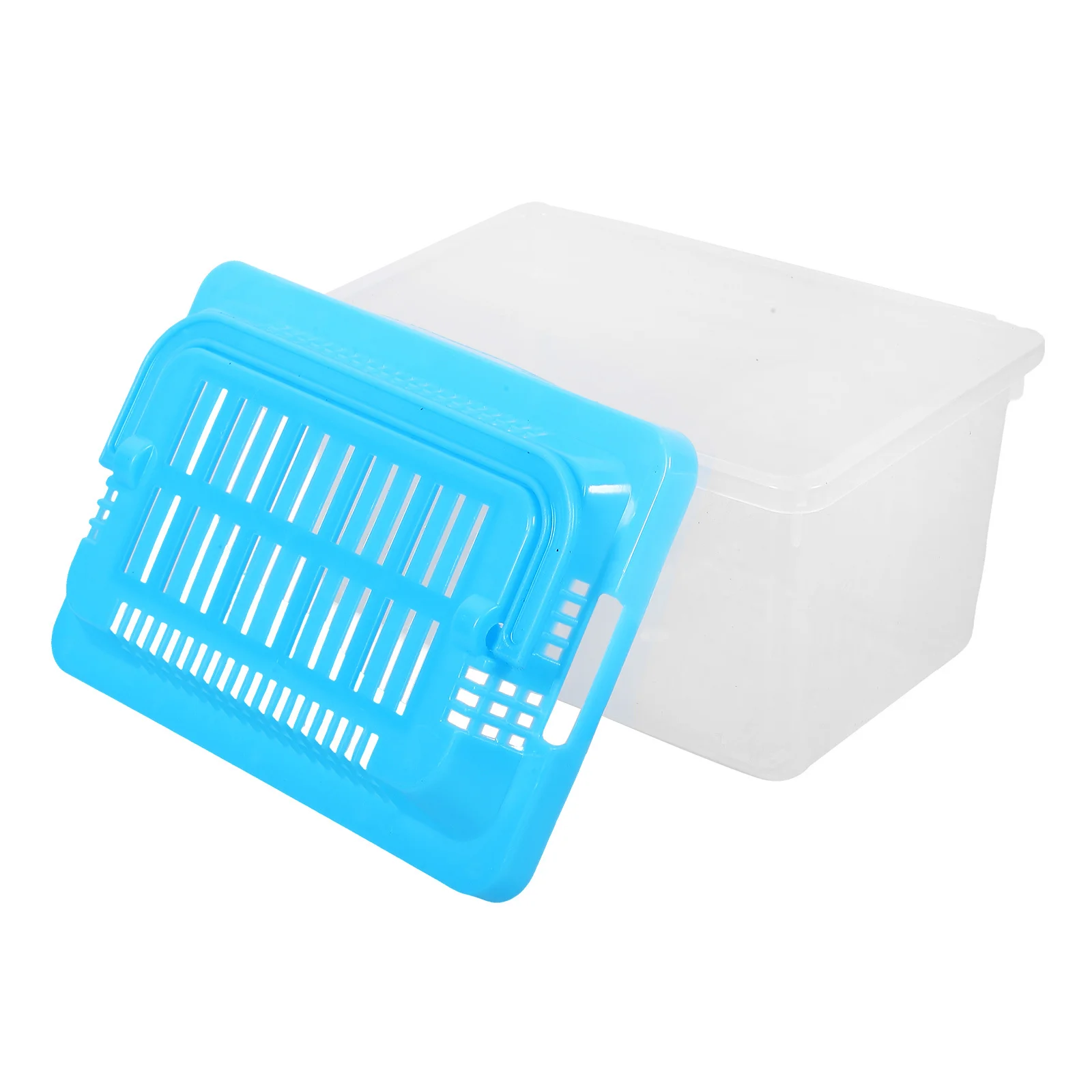 

Portable Fish Tank Transparent Turtle Box Handheld Aquarium Plastic Feeding Breeding Case Reptile Storage Nest