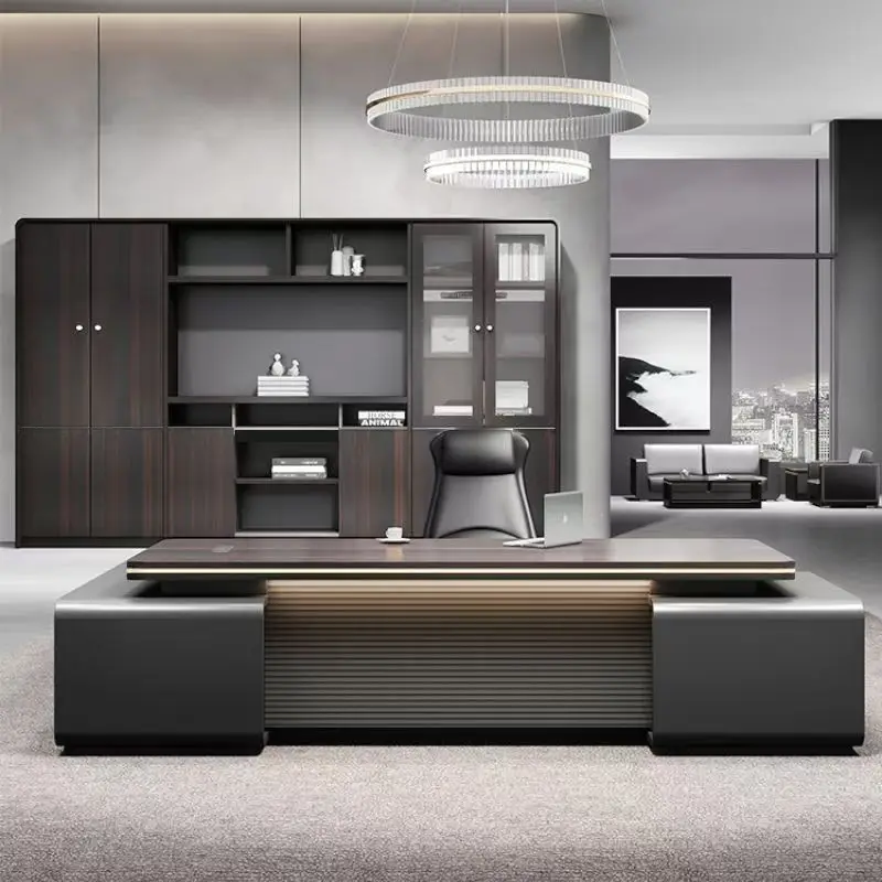 

Light luxury, luxury, boss, desk, simple, modern