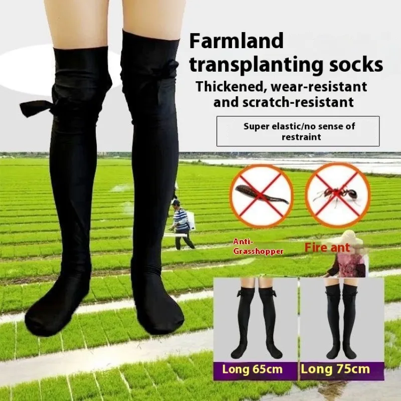 Сверхмощные носки для посадки риса, длинные противопиевые водонепроницаемые носки для фермерских работ, сбор чая, унисекс, утолщенные полевые носки с защитой от насекомых