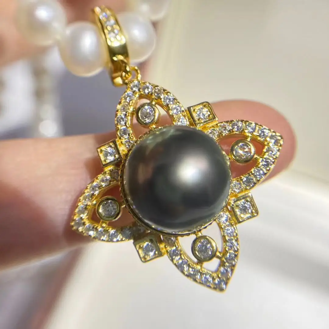 

Великолепное подвесное крепление из стерлингового серебра S925, базовые крепления, фурнитура, детали, аксессуары для жемчуга 9-11 мм, 5 шт./лот