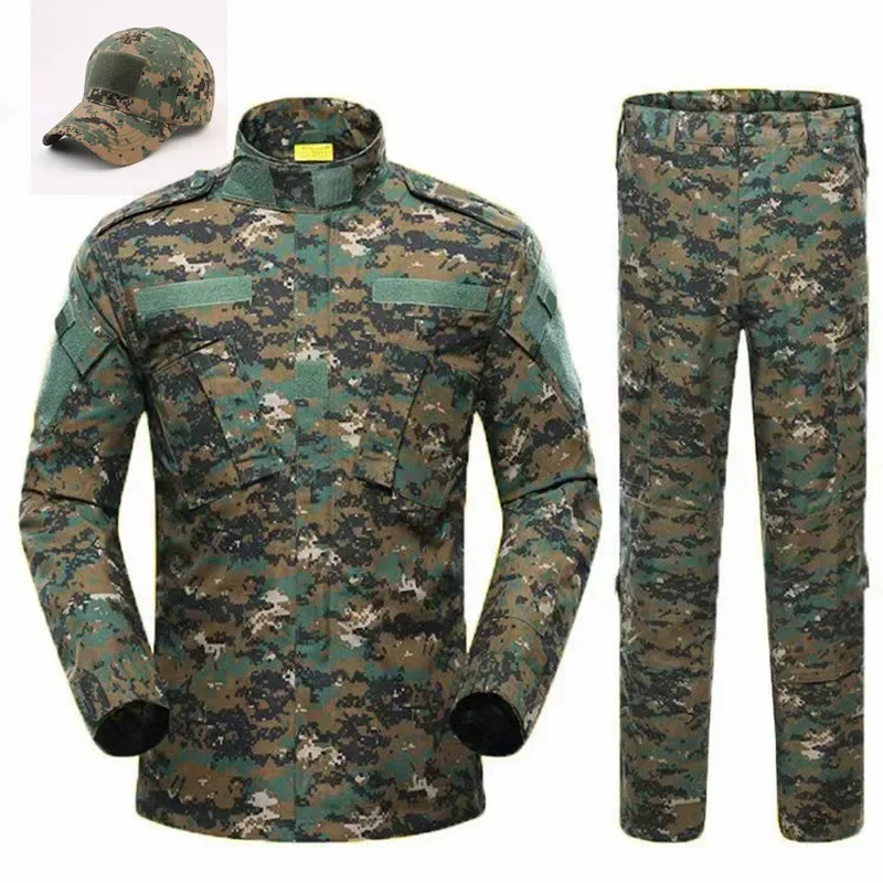 

Gift Hat 2025 New Navy BDU CP Multicam Camo Suit Camo E Uniform Tactical Hiking Airsoft Farda Only Jacket & Pants