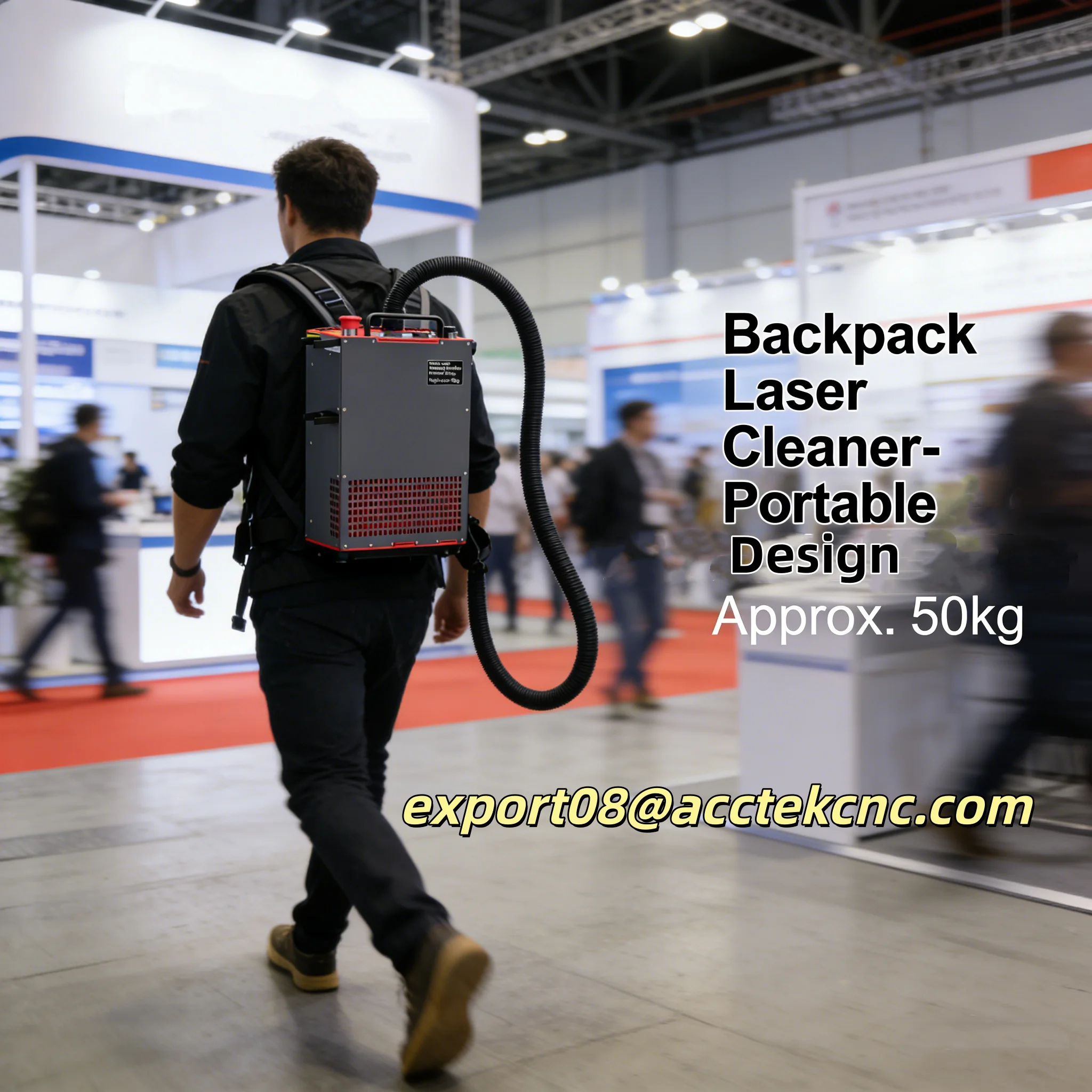 

Handy 45kg Cleaning Machine Battery-powered Pulsed Laser Multi-power Backpack Pulsed Laser Cleaning Machine For Metal And Wood