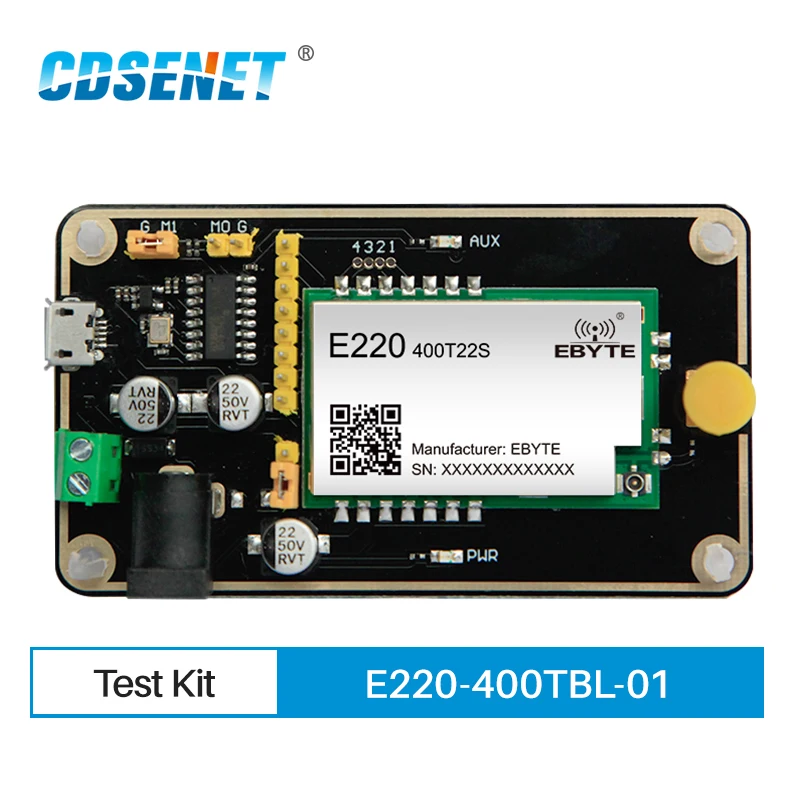 CDSENET  Test Board Kit UART Wireless Module USB Interface 433MHz 470MHz E220-400TBL-01  Gain 3.0dBi Rubber Antenna  Pre-Welded