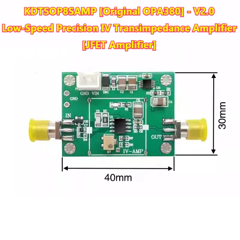 

OPA380 Transimpedance Amplifier IV High Speed APD\ PIN Photoelectric Detection TIA Amplifier, Single Supply Transimpedance
