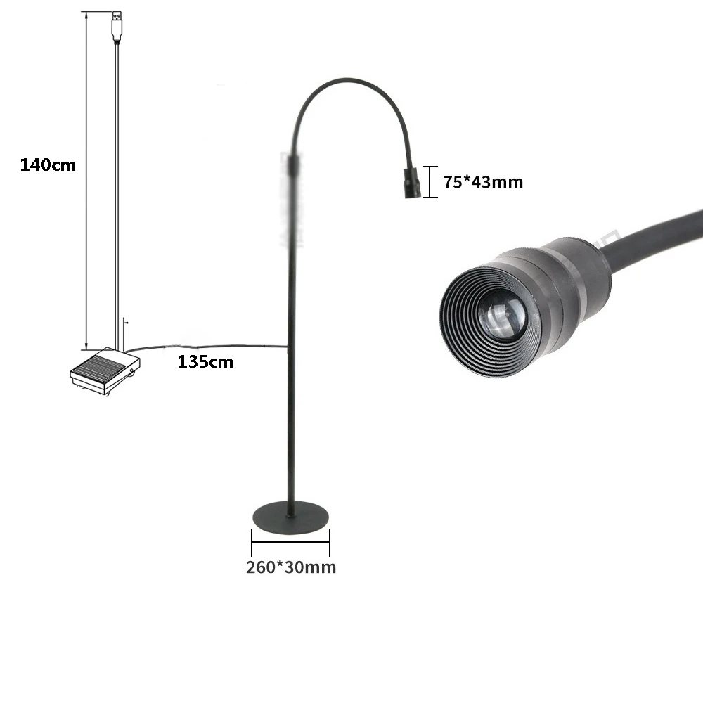 New 5V USB  LED UV Purple Line Adhesive Curing Lamp Beauty, Nail, Eyebrow, False Eyelash Grafting, Foot Step LED Floor Lamp