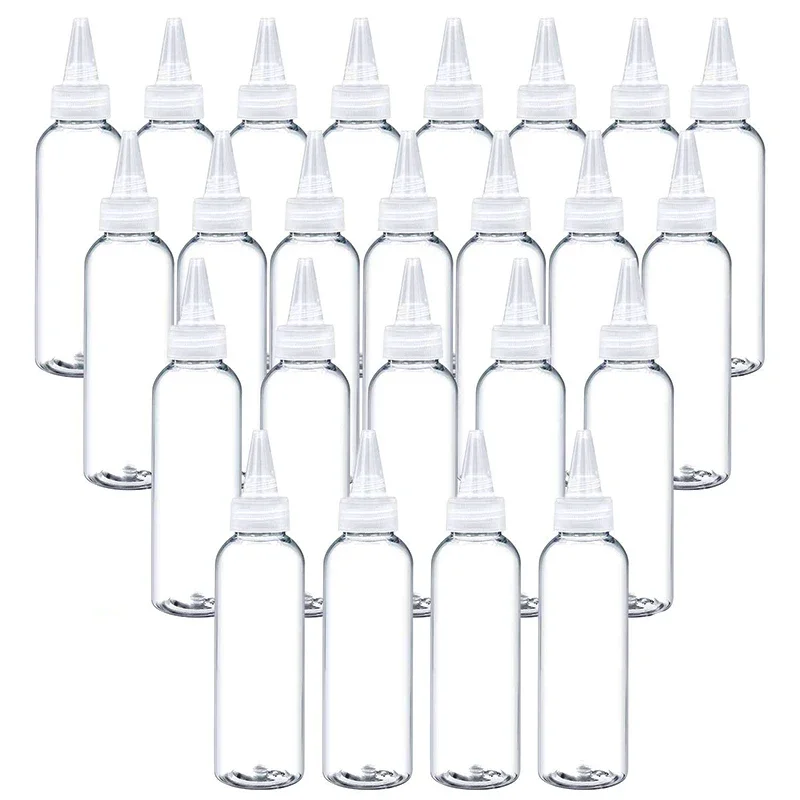 10Pcs Transparent Sharp-mouth Bottle 10/30/50/60/100/120ml Plastic Squeezable Needle Bottles Color Paste Bottle Ink Glue Bottle