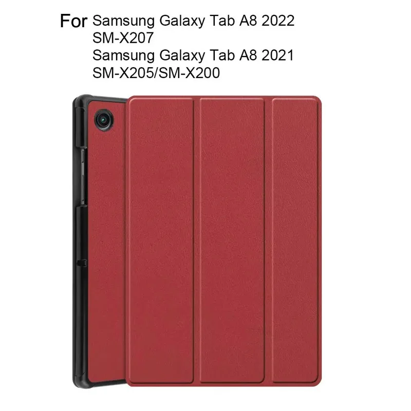 

Ультратонкий чехол из искусственной кожи для Samsung Galaxy Tab A8 2021 2022 10,5 SM-X200/SM-X205 X207 — чехол-книжка с функцией автоматического сна