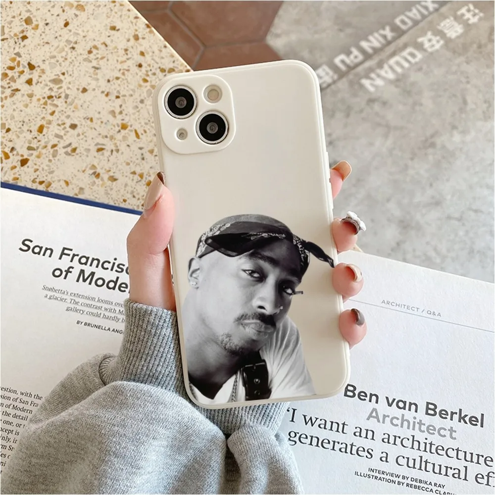 Rip Raper 2pac Phone Case For Iphone 11 13 14 Pro Max X Xr Xs Max Se2020 12mini White Cover Case