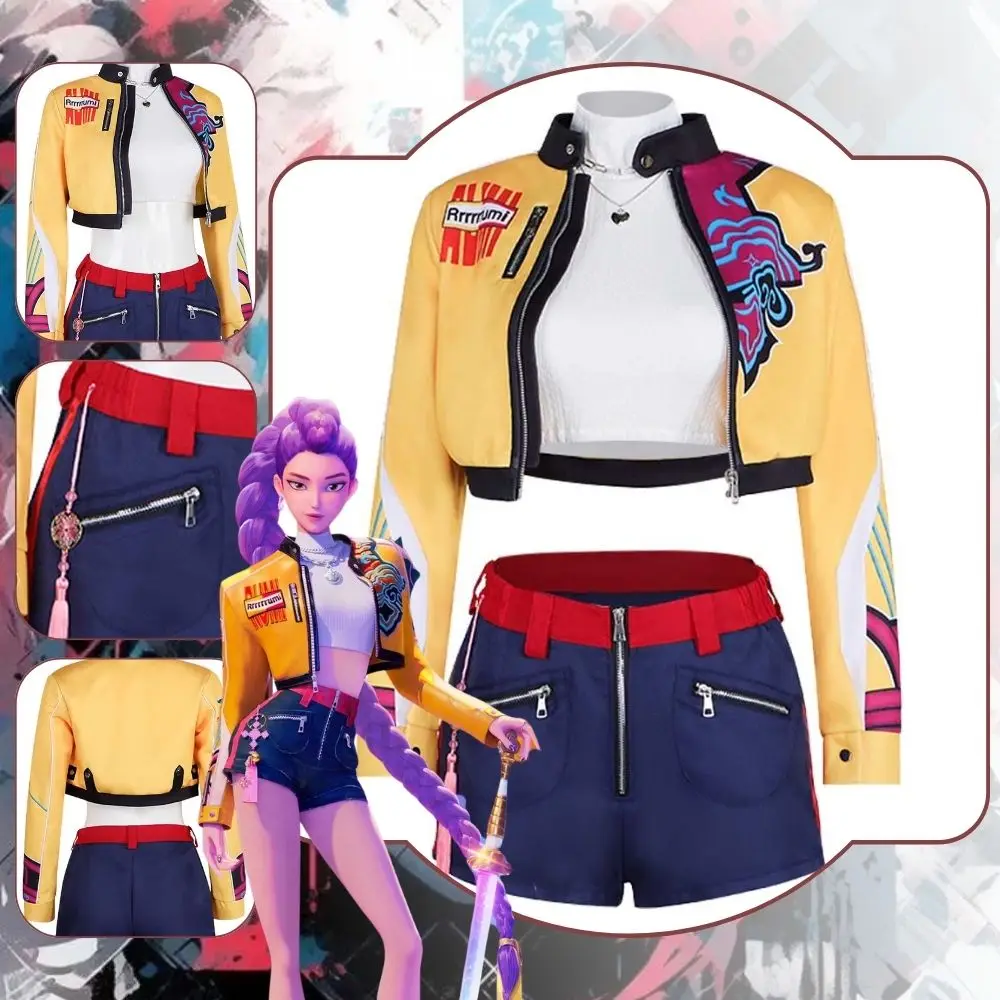 

Rumi Mira Cosplay Demon Hunter of KPop Costume Disguise Women Girls Clothing Roleplay Outfits Fantasia Halloween Carnival Suit