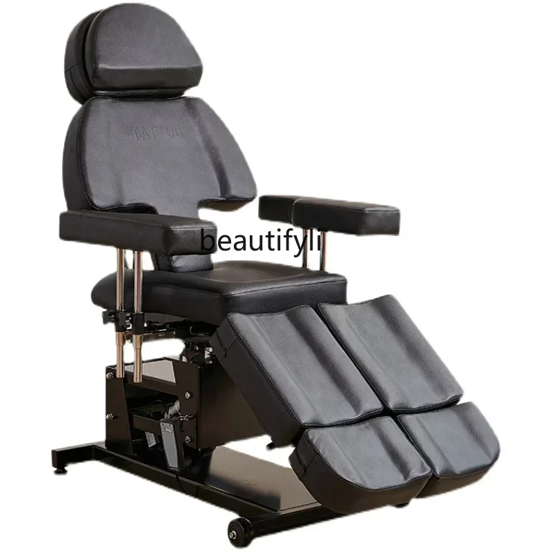 

smt14 ss newMultifunctional Electric Facial Bed Tattoo Recliner Split Leg Folding Bed tattoo chair lash bed massage