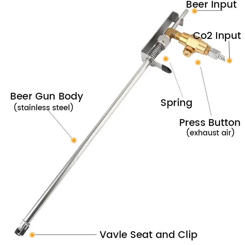 Home Brew Bottle Filler Beer Gun,Stainless Steel Filling Transfer For Beer /Wine/ Beverage