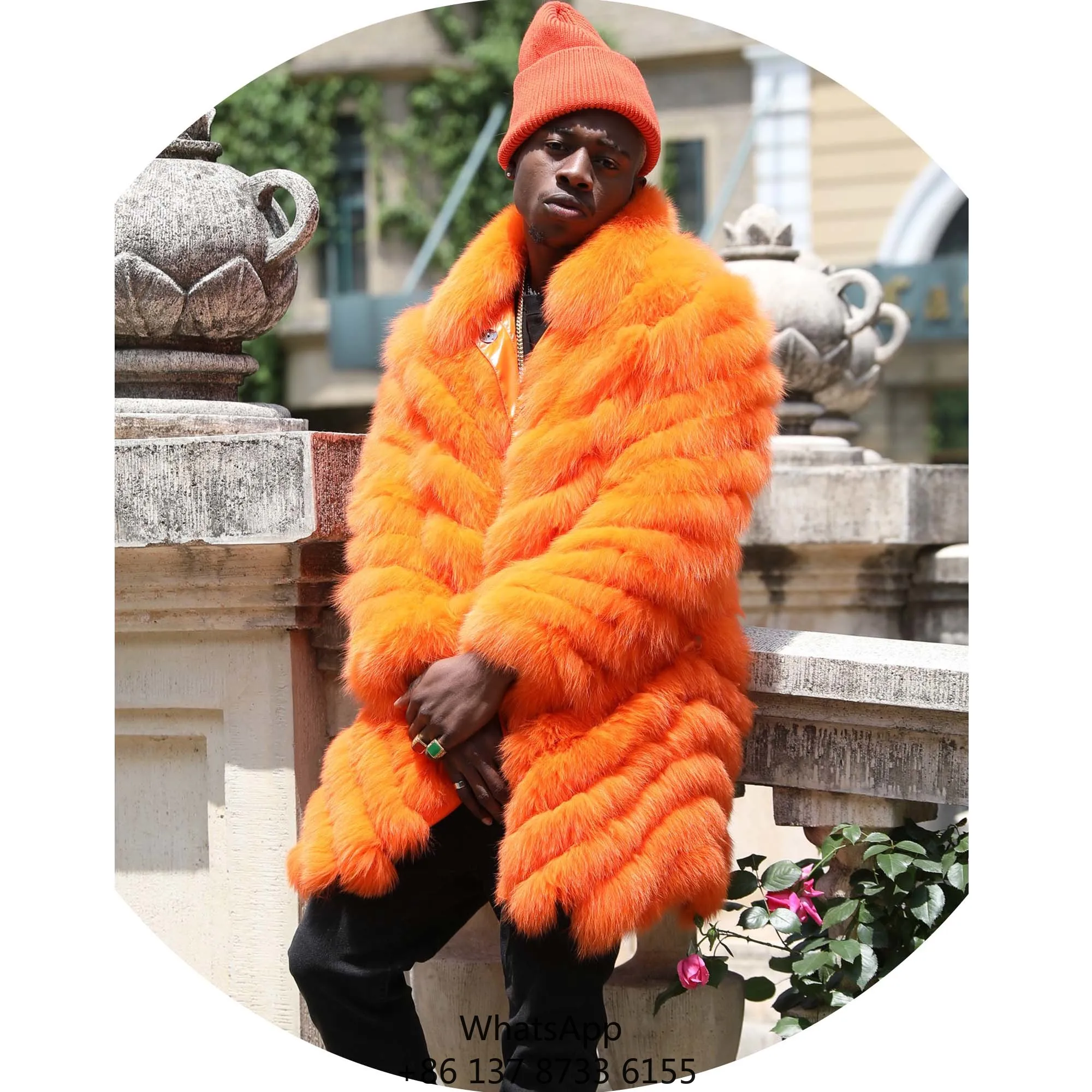 

Wholesale Long Length Warm Winter Reversible Real Fox Fur Long Coat