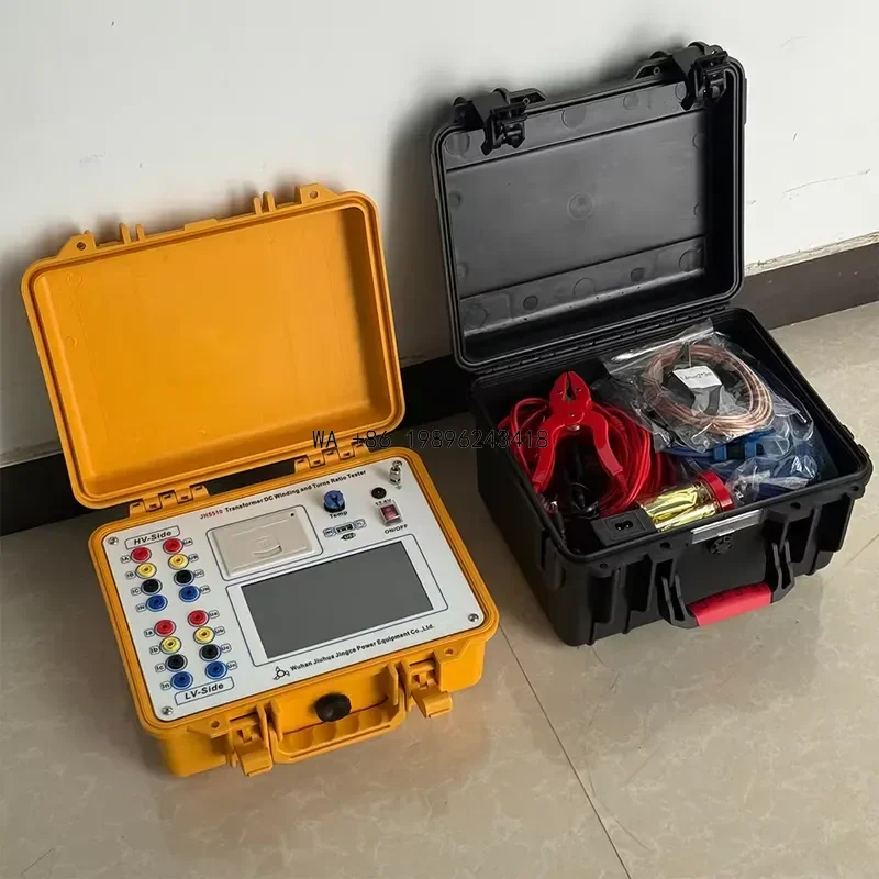 Wmwmnu for English Spanish French Portuguese Russian Transformer DC Winding Turn Ratio Tester TTR Meter with Single Wiring