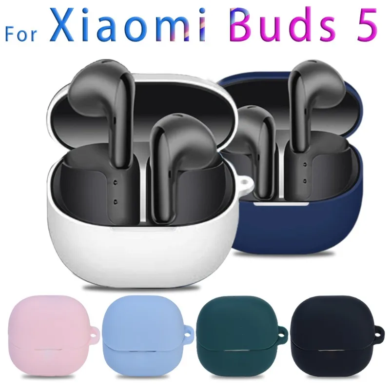 Silicone Case For Xiaomi Buds 5 Soft Cover Protector Wireless Headset Silicone Cover For Xiaomi Buds 5 Protective Earphone Case