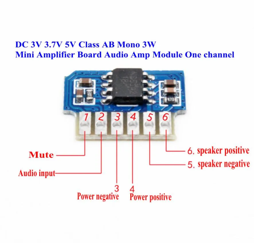 10 adet/grup NS8002 Mini 3W Mono güç amplifikatörü modülü DIY alçak gerilim Stereo ses sistemleri AB sınıfı amplifikatör kurulu devre DC3-5V