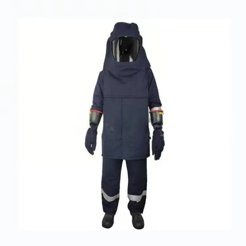【El más vendido】 Kit de ropa de seguridad para subestaciones 40cal/cm2 Arc Flashsuit con guantes aislantes Kit Clase 2 y 4 Paquete Hrc4