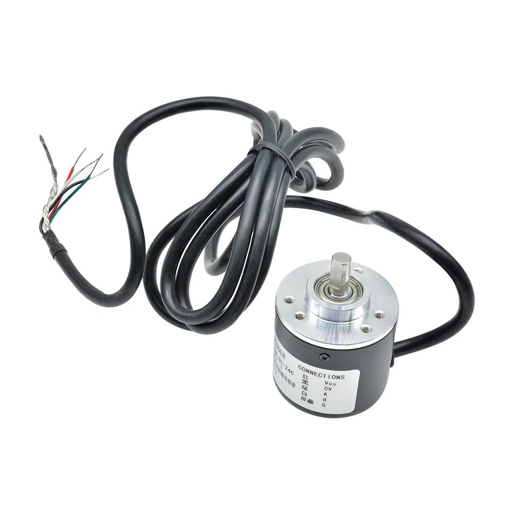 DC 5-24V 600 P / R Photoelectric Incremental Rotary Encoder AB Two Phases 6mm Shaft For Game Steering Wheel