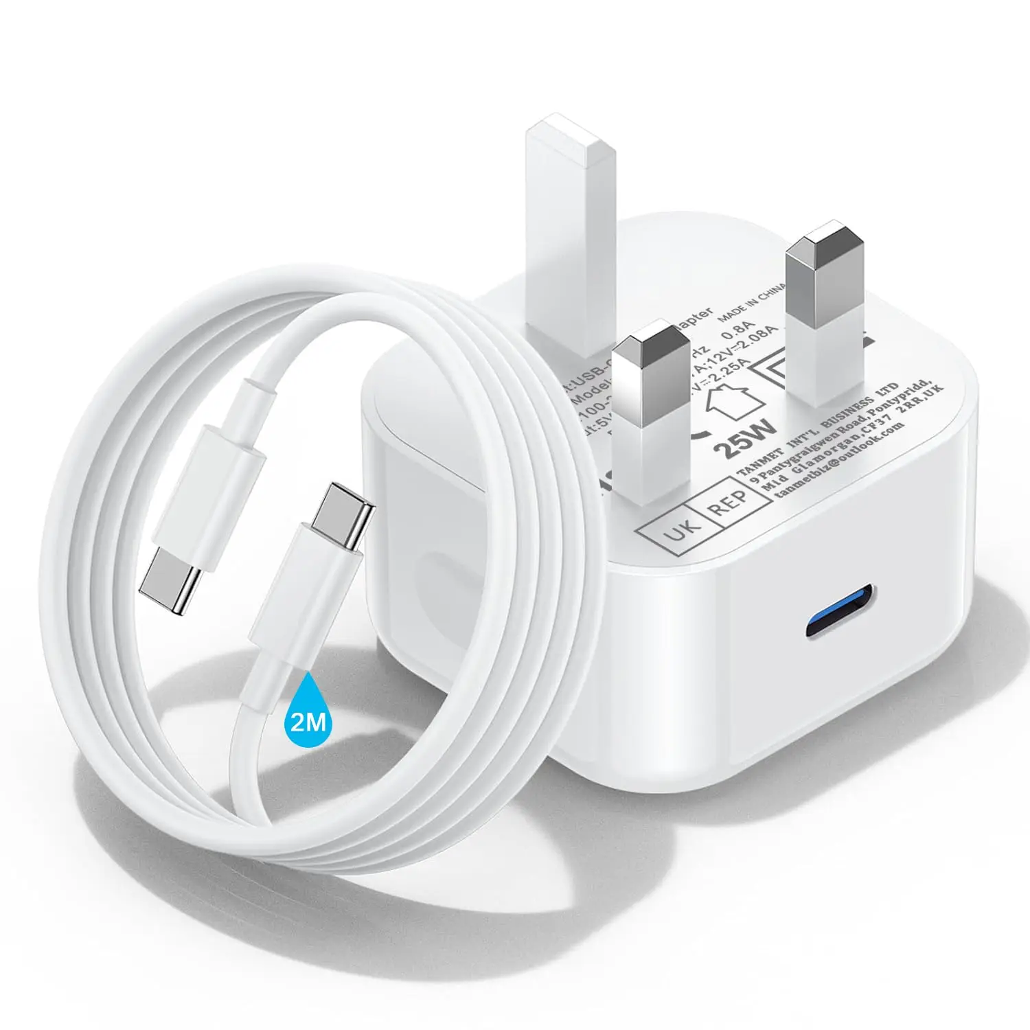 

FOR Samsung Fast Charger USB C to Type C Charging Cable and Plug Charge with USBC Phone Lead 2M for Galaxy S26 S25 Ultra S24 S23