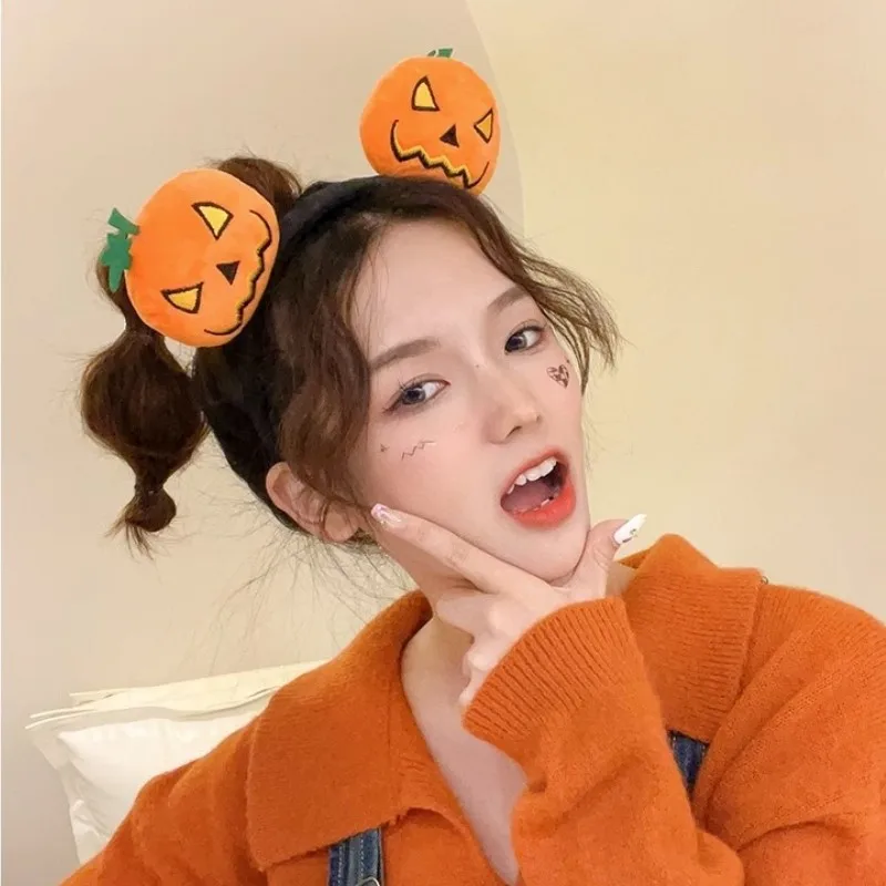 Cartoon doll hair accessories holiday dress up performance headdress decoration devil pumpkin headband funny Halloween headband