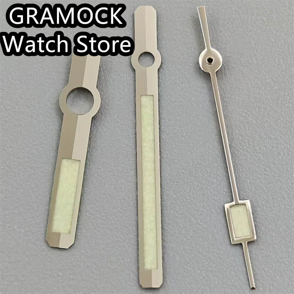 GRAMOCK Watch Hands Black Silver Gold Rose Gold Green Luminous Fit NH35 NH36 ETA2824 PT5000 Movement Watch Replacement Parts