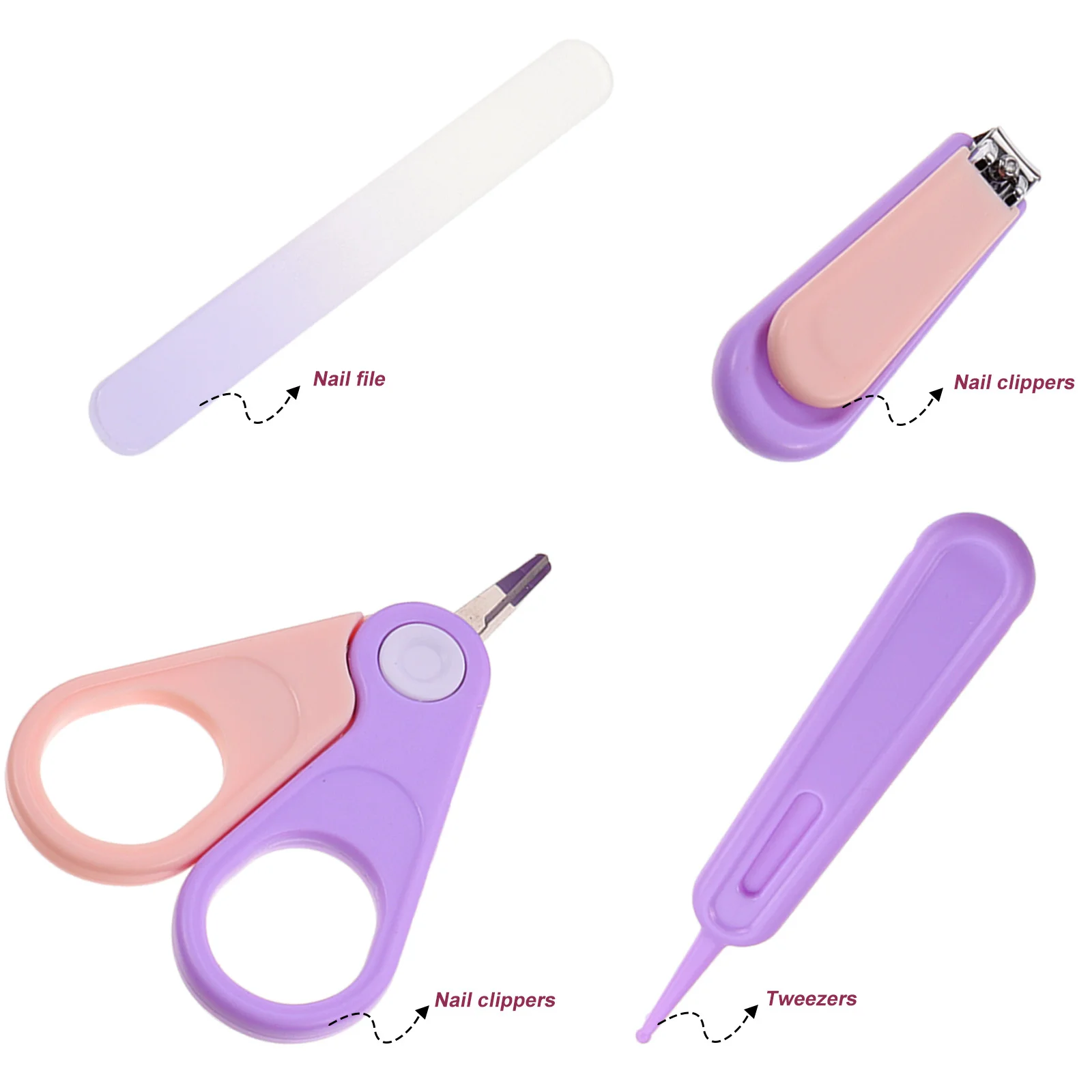 مجموعة ماكينة قص أظافر الأطفال من الفولاذ المقاوم للصدأ آمنة للأظافر الرقيقة مع صندوق تخزين رائع #5