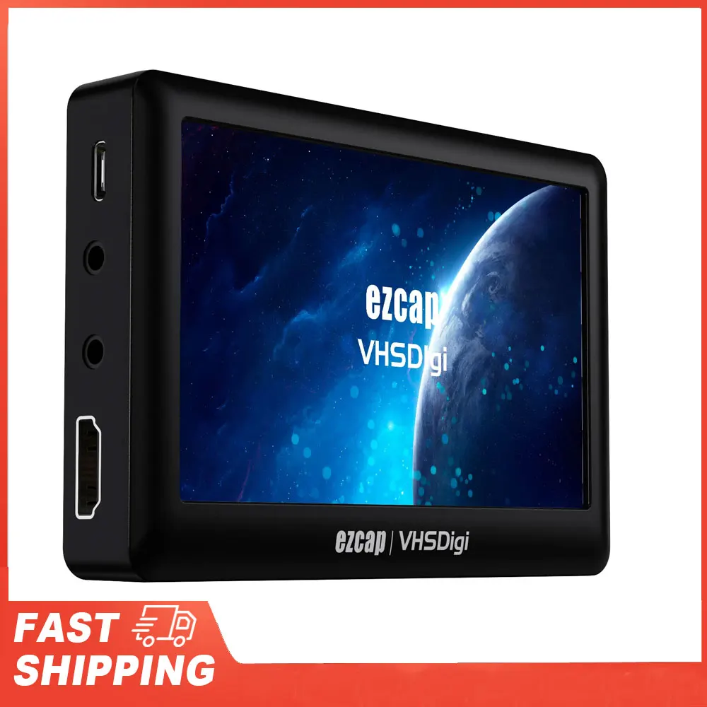 

Audio Capture Box Analog Ezcap180 AV Recorder Video to Digital Converter Record Video 4.3" from DVD Players to TF Card U Disk