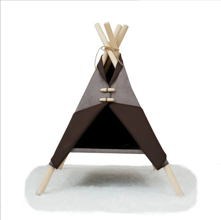 

Cat Tent House Kitten Bed Portable Washable Teepee for Puppy Cat Indoor Outdoor Tent with Thick Cushion Cat Supplies Pet Teepee