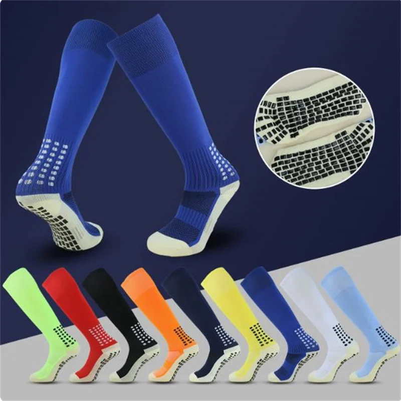 

New Long Football Socks Silicone Suction Cup Grip Anti Slip Soccer Socks Sports Men Women Baseball Rugby Socks 1-2 Pairs
