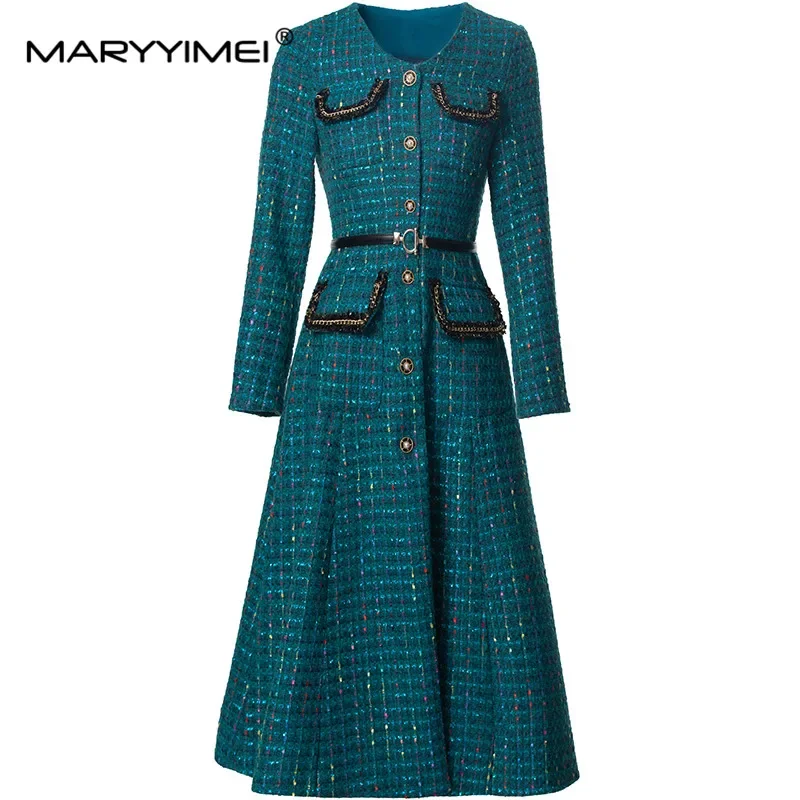 

MARYYIMEI New Style Solid Color Coat Autumn Autumn and Winter Women's Autumn and Winter Single Breasted Fashionable Overcoat