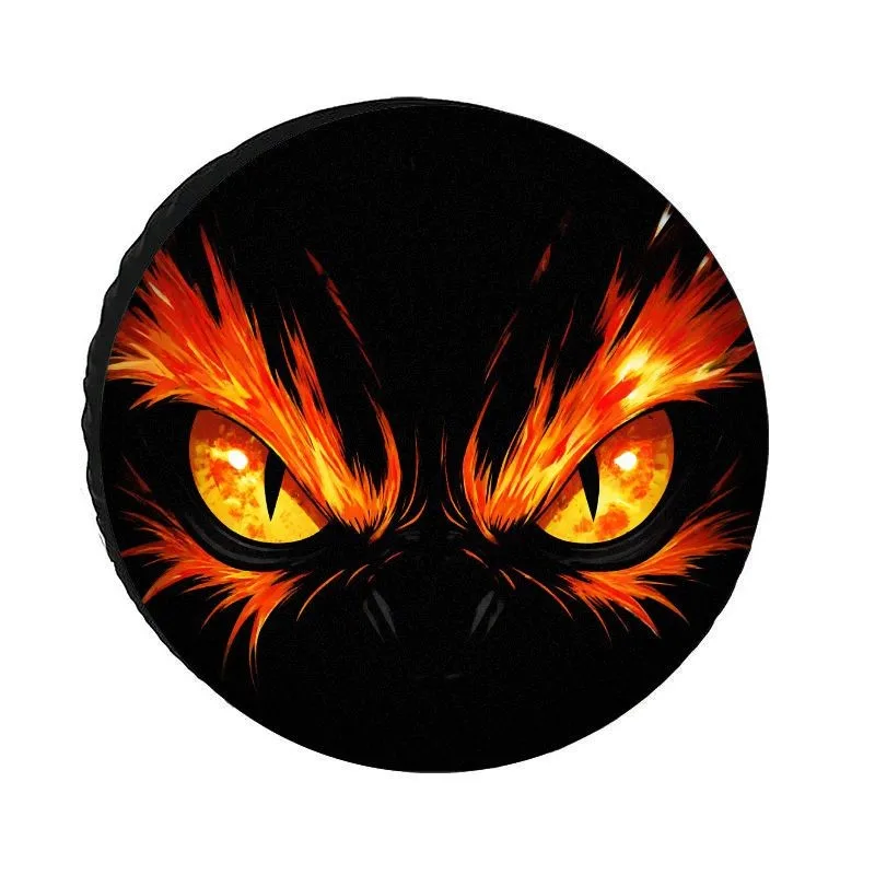 

Чехол для запасного колеса Fiery Dragon Eyes, водонепроницаемый полиэстеровый защитный чехол для внедорожников и грузовиков