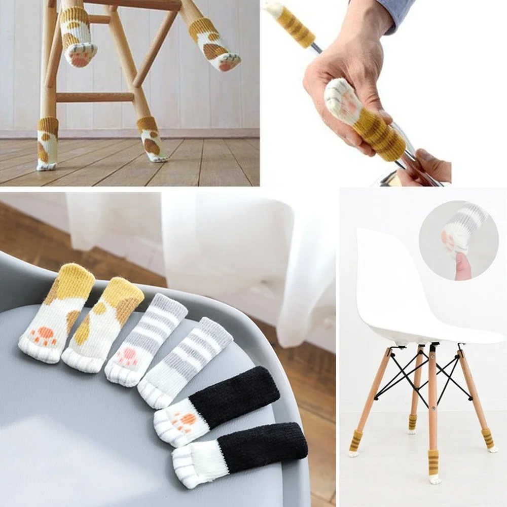 4 ชิ้น/ล็อต Anti SLIP กันชน Damper น่ารักขาเฟอร์นิเจอร์พรมหมวก Felt Pads Cat Claw เก้าอี้ขาตาราง Protector