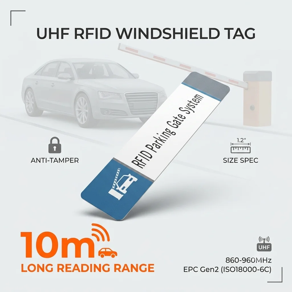 UHF1-Tag4 UHF RFID Tag Encoded Encrypted Card 860-960MHz ISO18000-6C Long Range Vehicle Car Parking Access Control Sticker