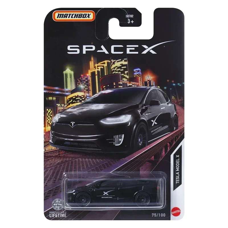 Original Matchbox Car 1/64 Diecast Toys for Boys 24L SpaceX Tesla Model X Jeep Wagoneer Ford Porsche Macan Vehicle Model Gift