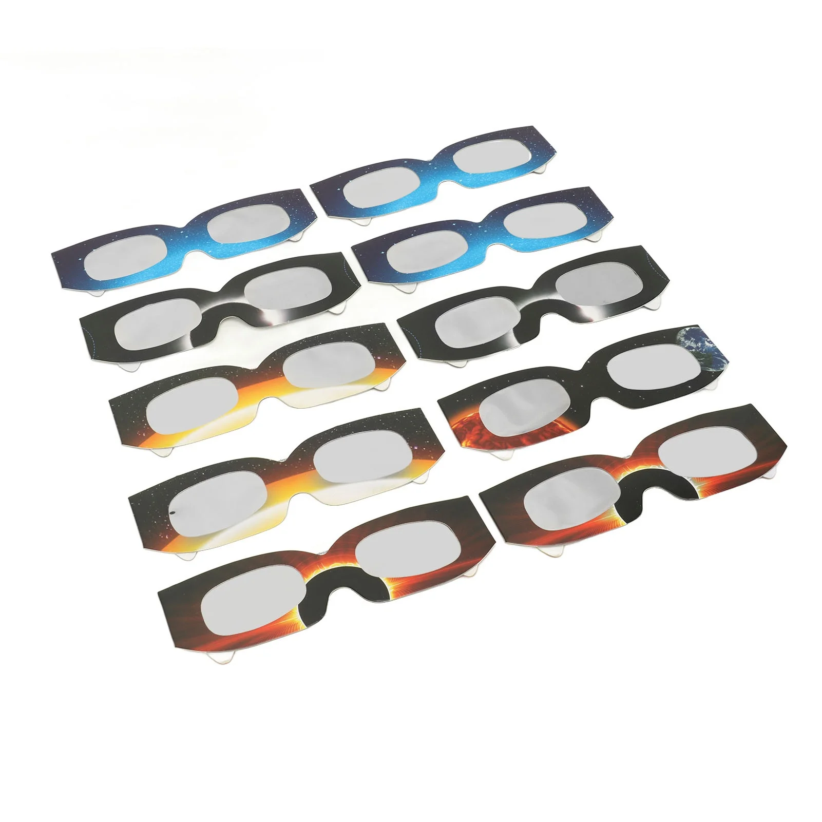 10Pcs Solar Eclipse Glasses Safe Shades Direct Sun Viewing Eye Protection Sunglasses