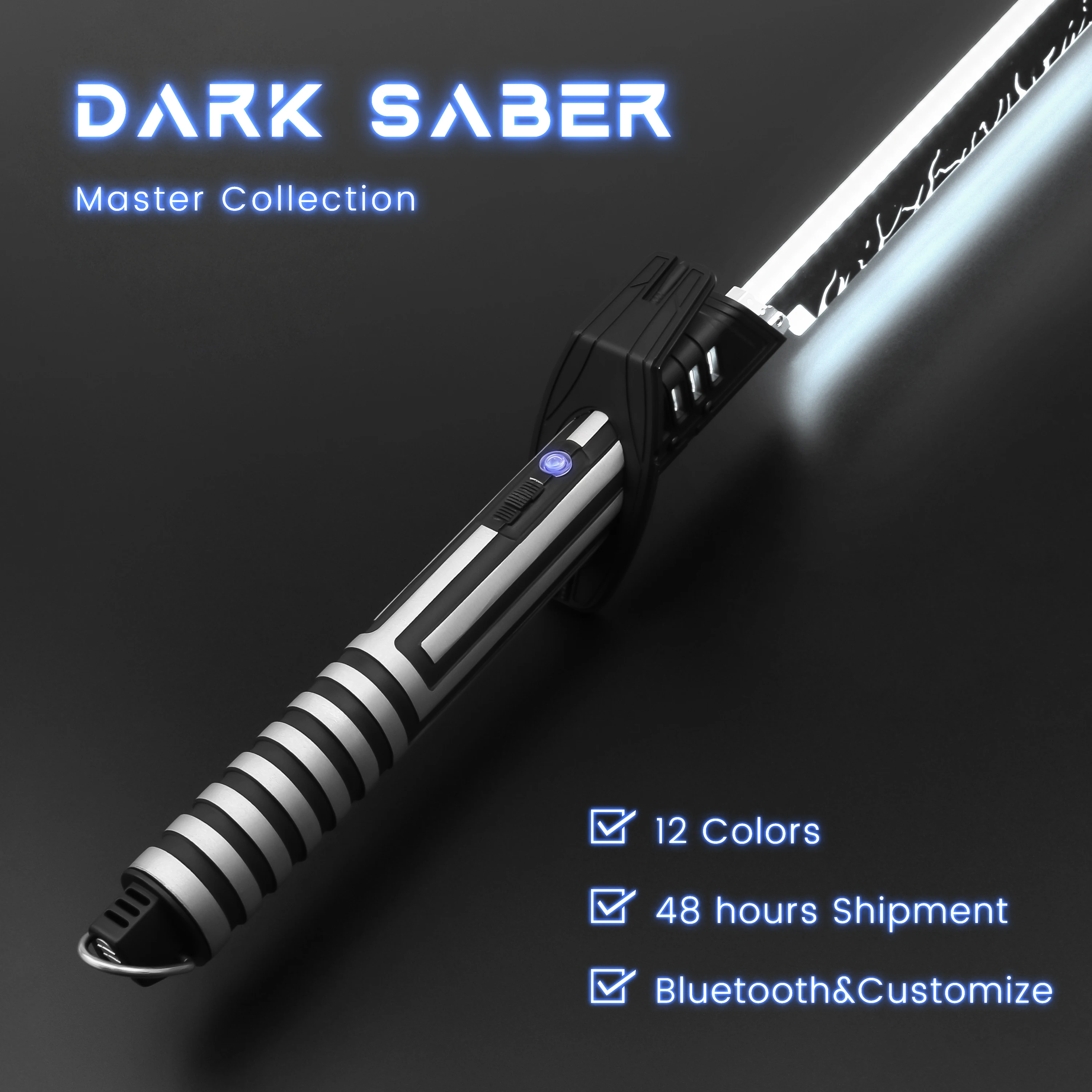 

TXQSABER New Darksaber Lightsaber The Mandalorian Dark Sword Metal Hilt Heavy Dueling Laser 100% Replica SNV4 Proffie Customize