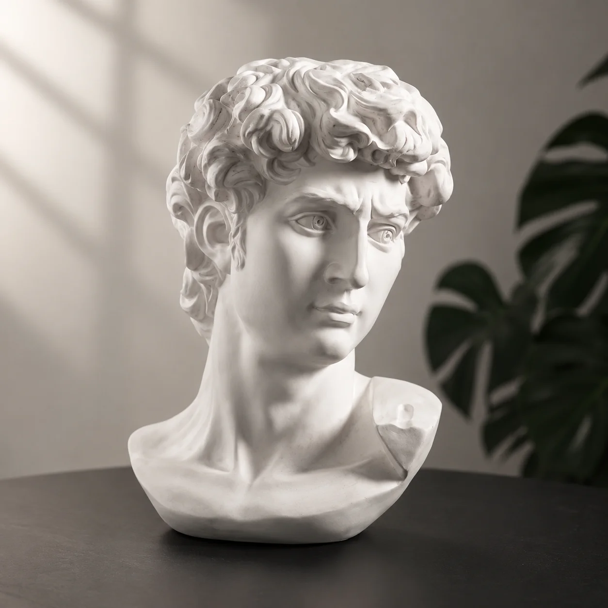 Classic White Resin Greek Statue Bust Sculpture Nordic David Venus Head Figurine Home Office Desk Decor Art
