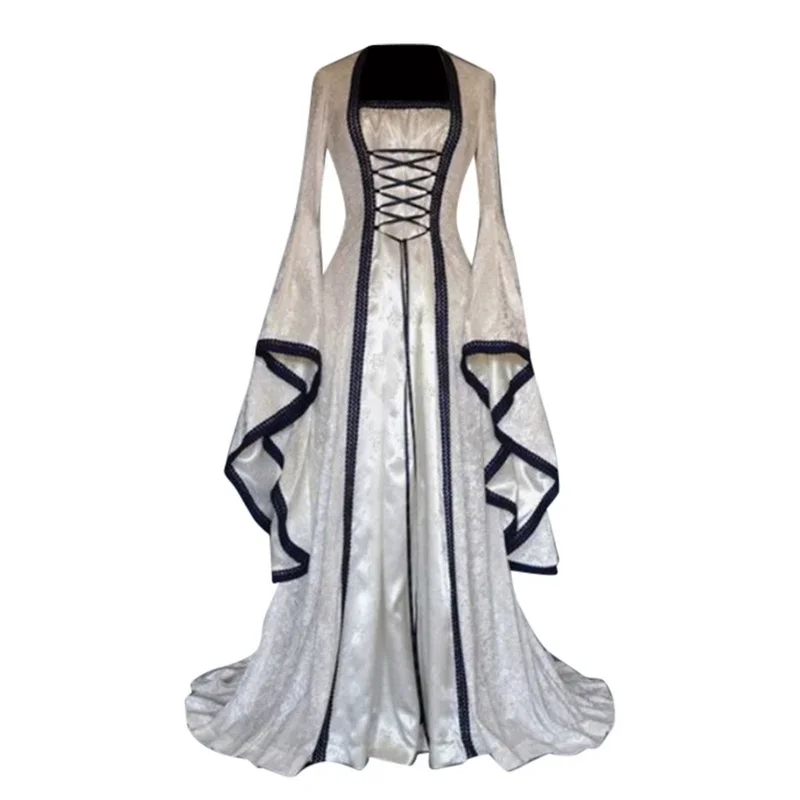 Mileval Gothic dress Cosplay Carnival Halloween costume female retro court noble princess dress