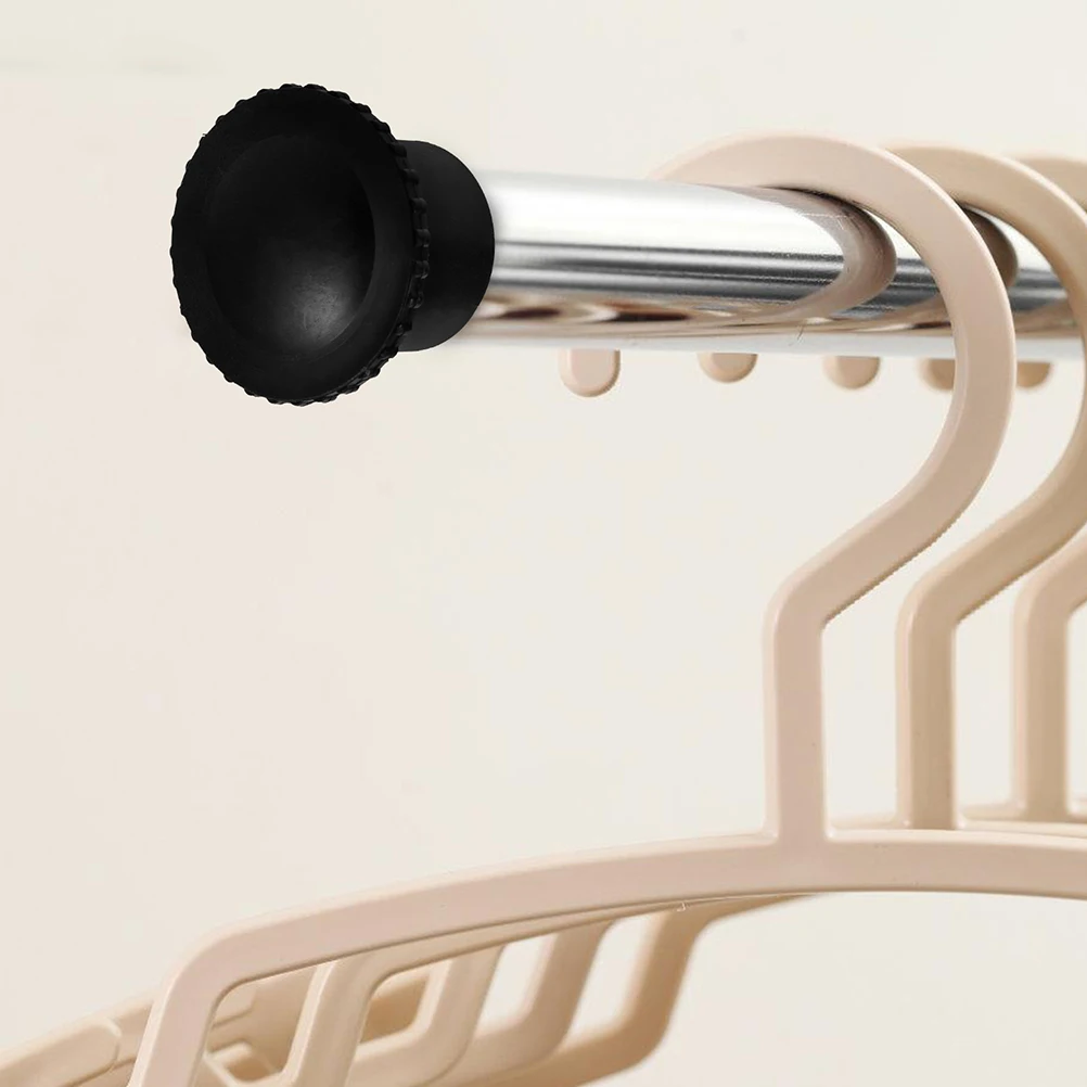 

4 Pcs Clothes Rack End Caps PP For Drying Racks Curtain Rod Ends Decorative Closet Pole Pants Hangers