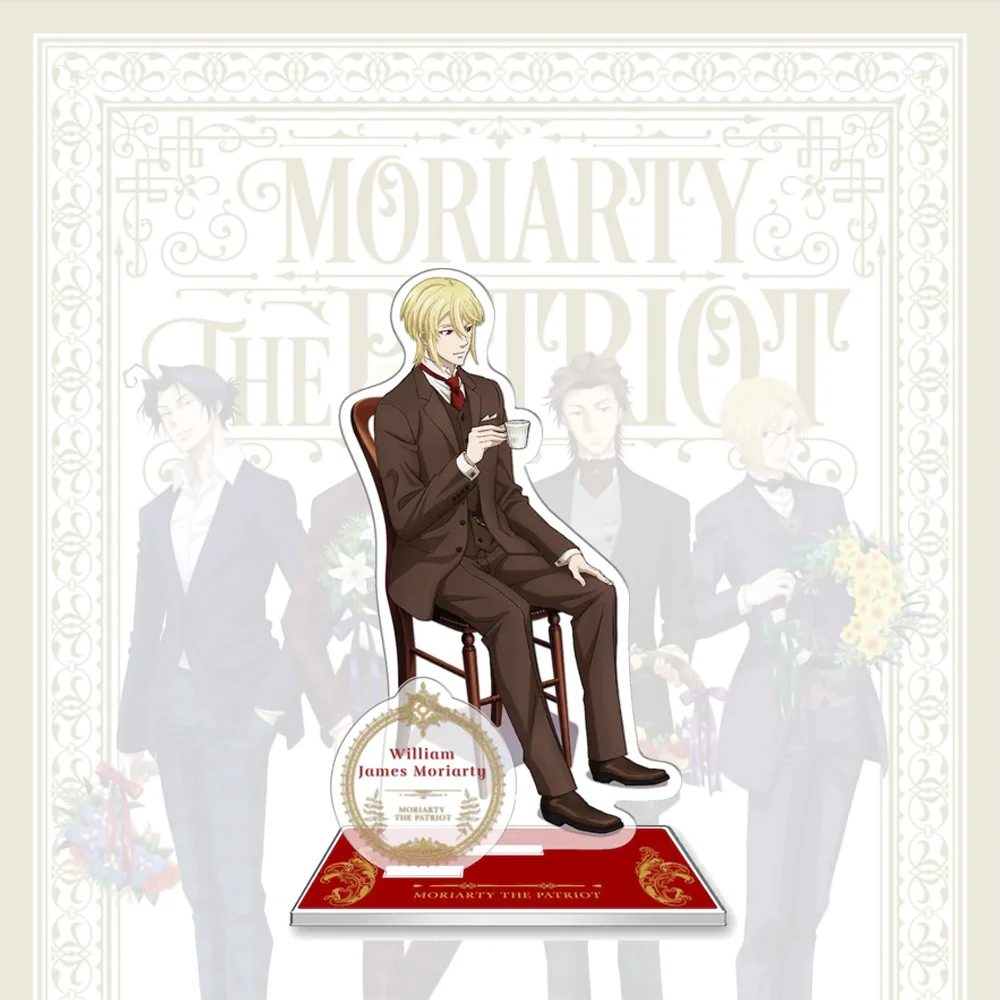 Anime Moriarty the Patriot Acrylic Keychain Stand Figure William Sherlock Cosplay Desk Accessory Prop Fans Gift Wholesale Mercha