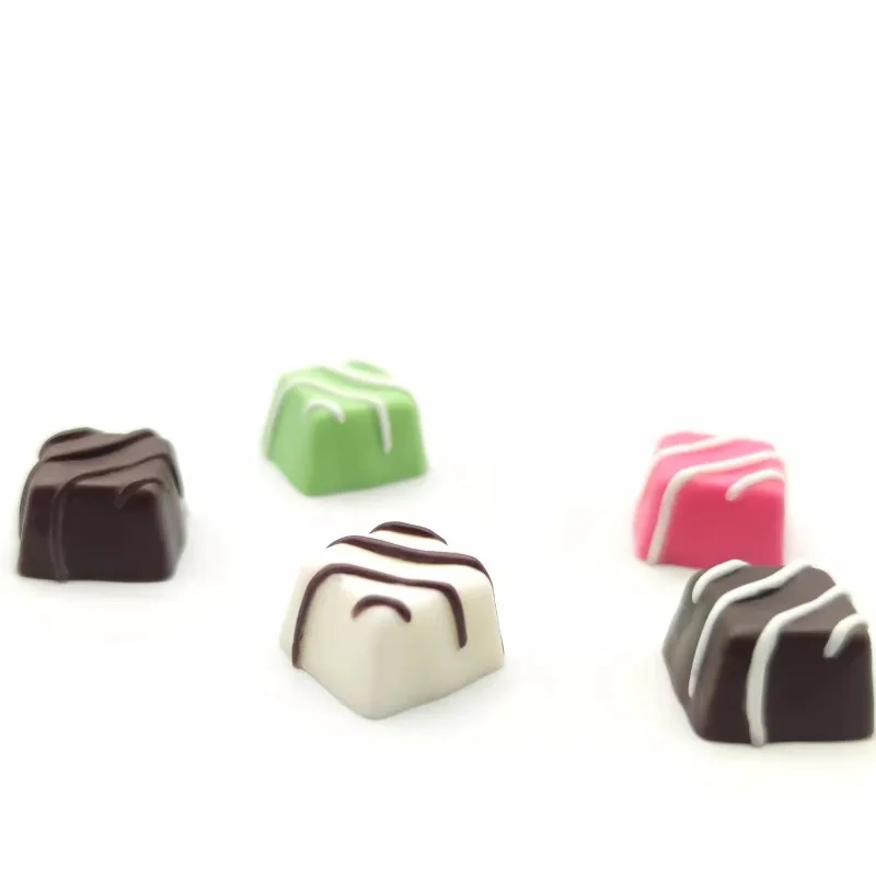 Schattige Kleurrijke Chocolade Gepersonaliseerde Sleutel Caps Hars Handgemaakte Aangepaste Mx Switch Keycaps Voor Mechanische Toetsenbord Accessoires Geschenken